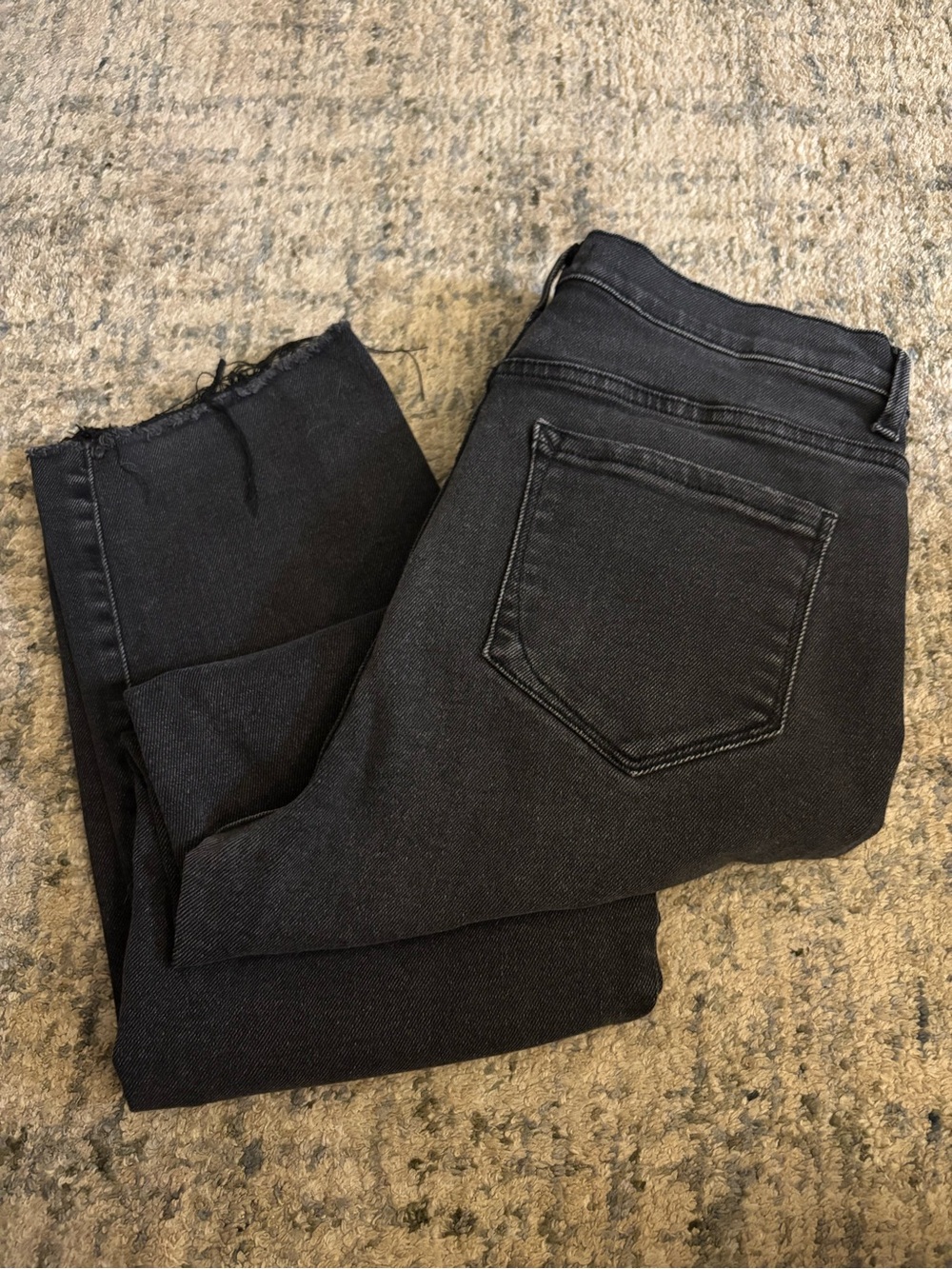 Kensie Black Raw-Hem Skinny Jeans